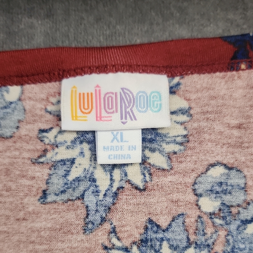 🌟DONATING 4/17🌟 LuLaRoe Red and Blue Floral Mini Dress - Picture 3 of 10